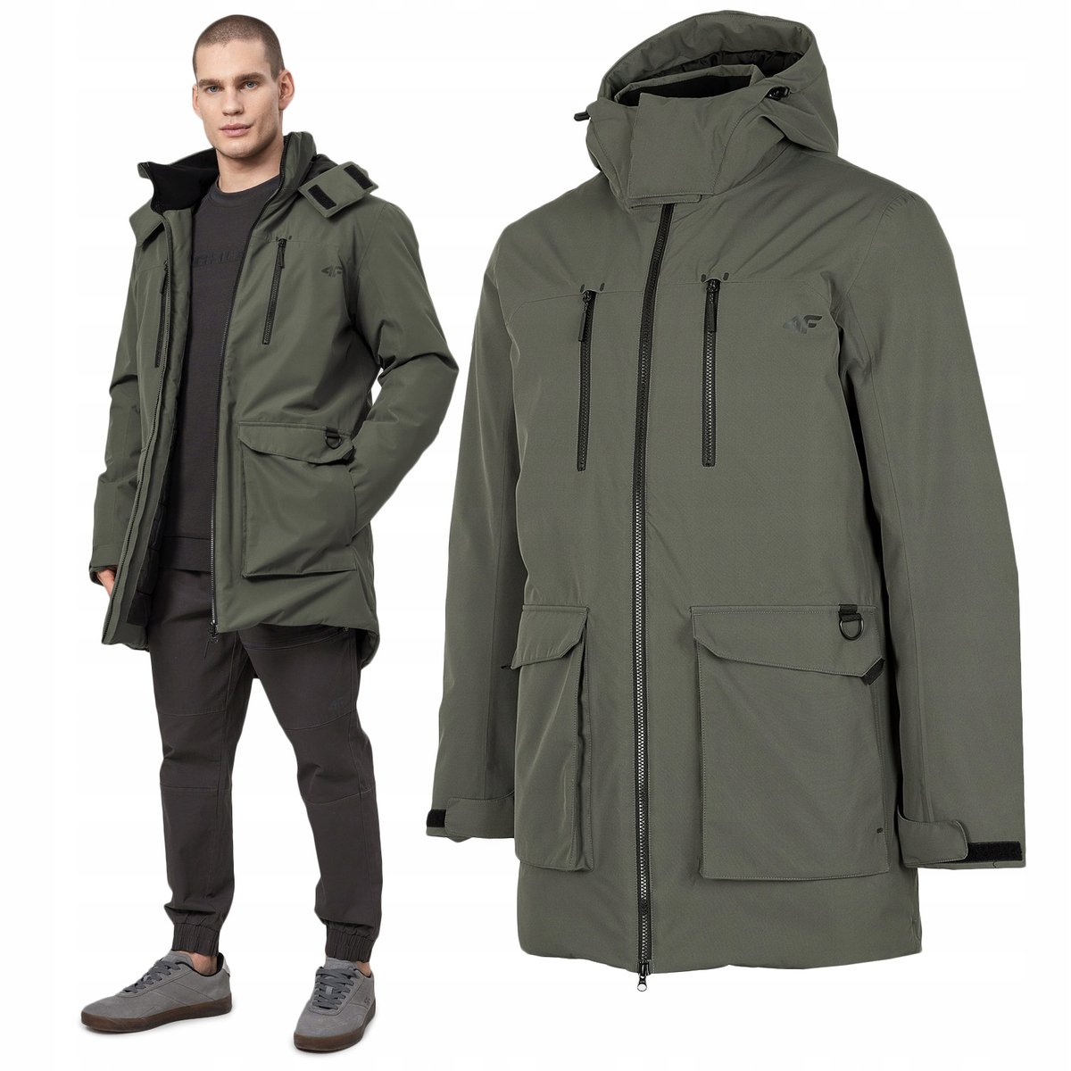 KURTKA męska 4F PARKA membrana 8000 KUM001 S