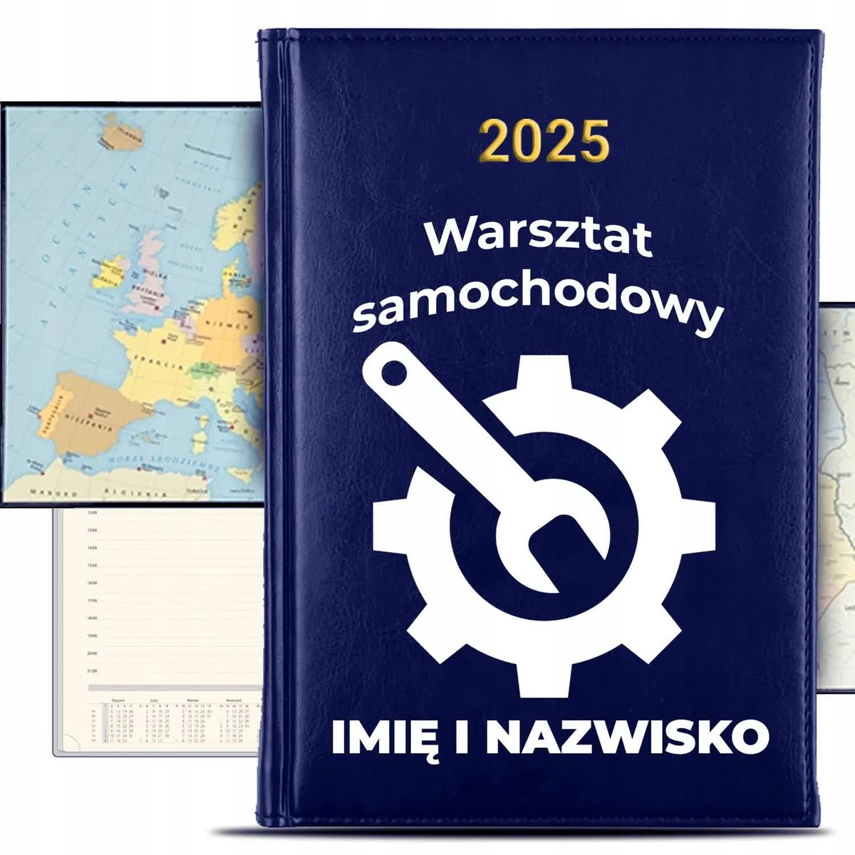 KALENDARZ 2025 Rok Książkowy Granat Planer Mechanika Samochodowa KREATOR