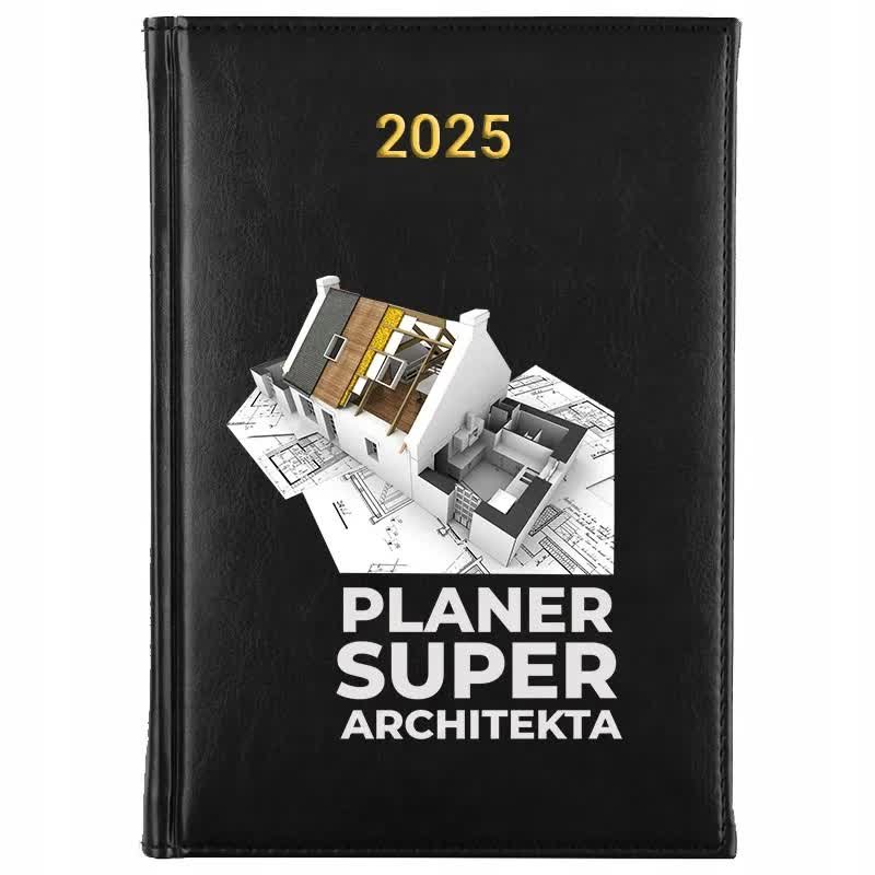 Kalendarz Książkowy A5 2025 PLANER SUPER ARHITEKTA Terminarz Planer Wzory