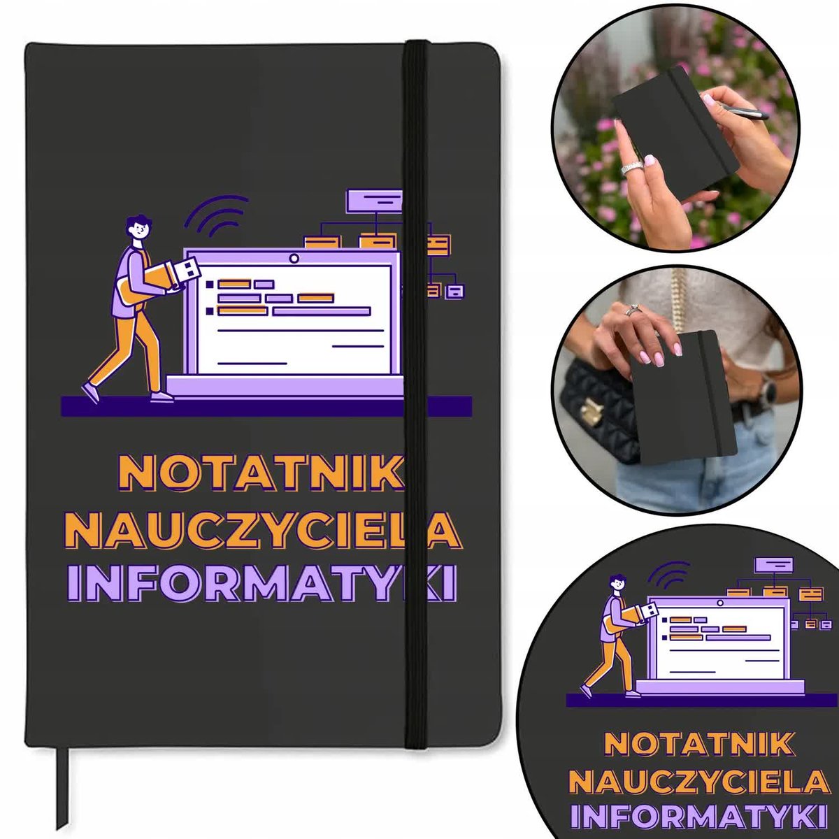 NOTES PLANER A5 CZARNY DLA NAUCZYCIELA INFORMATYKI
