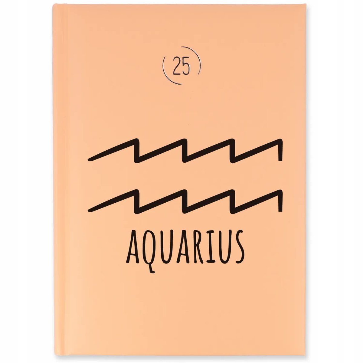 Kalendarz 2025 Brzoskwiniowy AQUARIUS WODNIK Horoskop Zodiak Planer Wzory