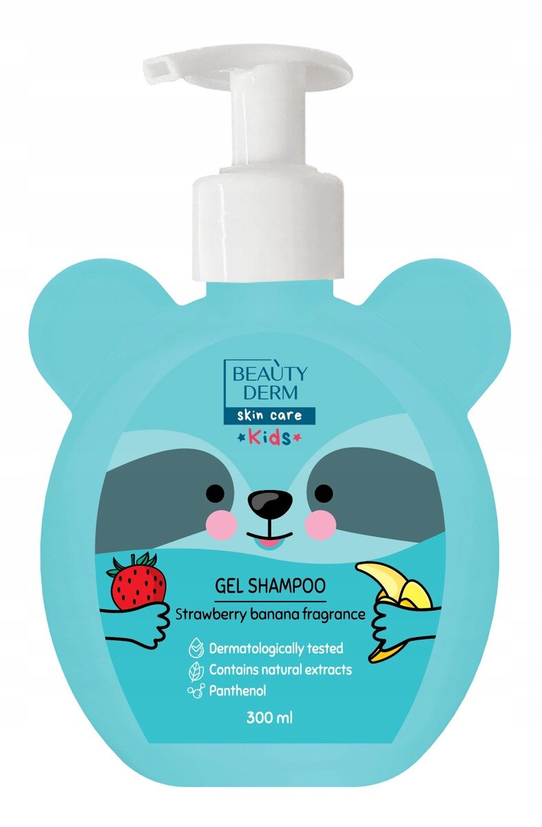 Beautyderm Kids Żel 2w1 do mycia ciała i włosów truskawkowo-bananowy 300 ml
