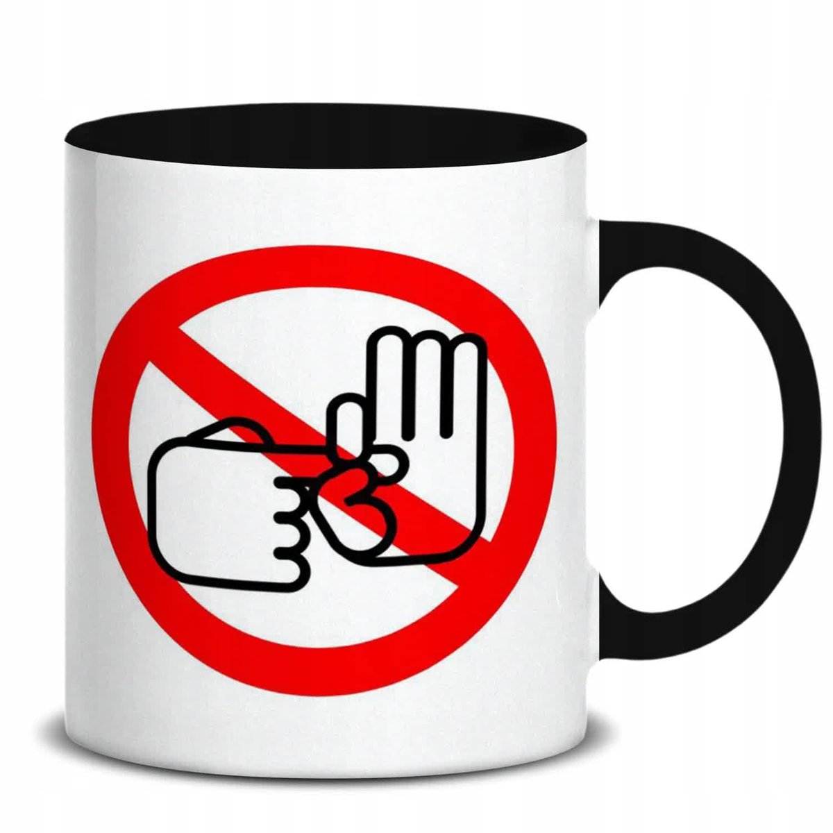 KUBEK BIAŁY PREZENT ZAKAZ WYSOKIEJ JAKOŚCI NADRUK MOCNE HARDCOROWE WZORY