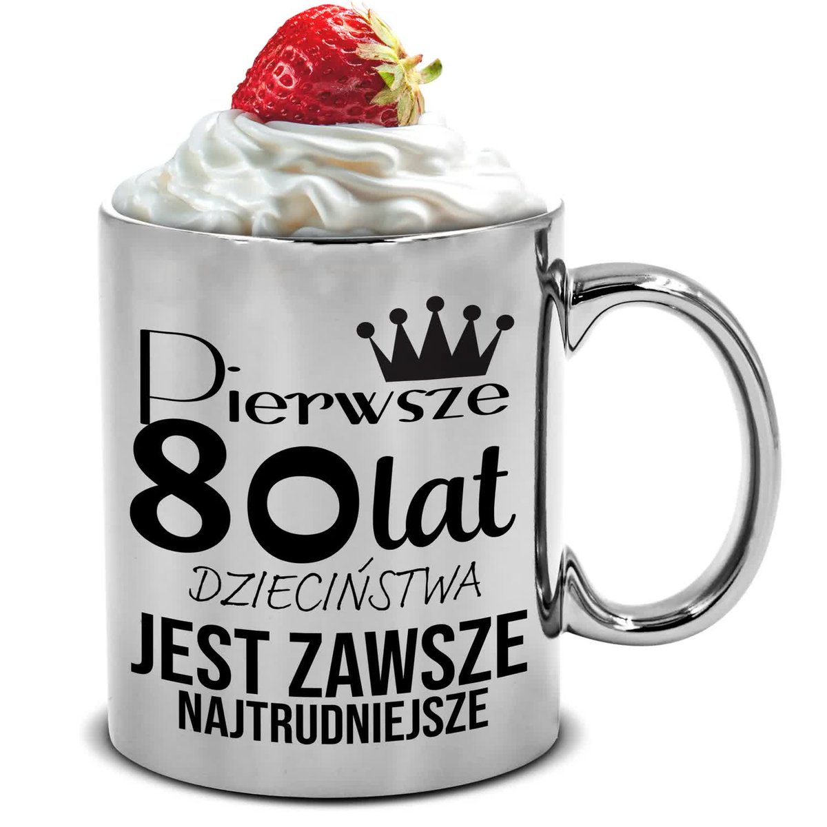 KUBEK SREBRNY 300ML IDEALNY PREZENT URODZINOWY NA 80 URODZINY TOP WZORY