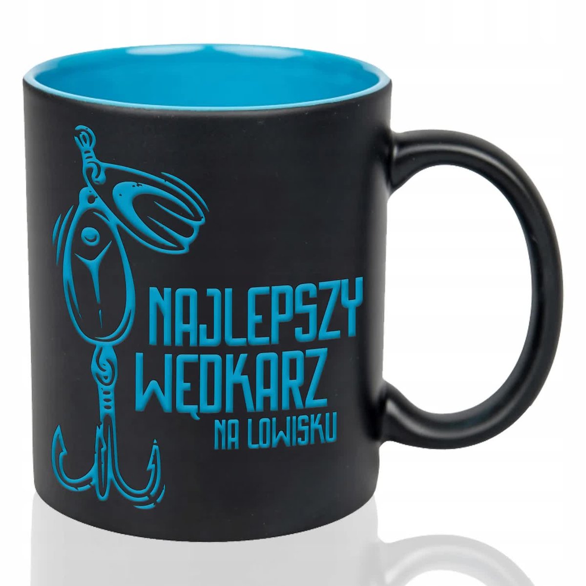 Kubek Grawer NIEBIESKI PREZENT DLA WĘDKARZA Najlepszy wędkarz na łowisku Wz