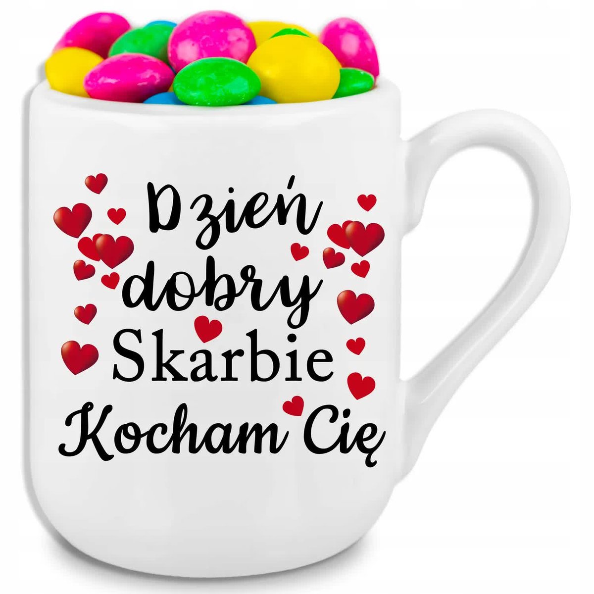 Kubek Biały 330ml COFFEE - Prezent dla Zachochanych Miłość Wiele Wzorów