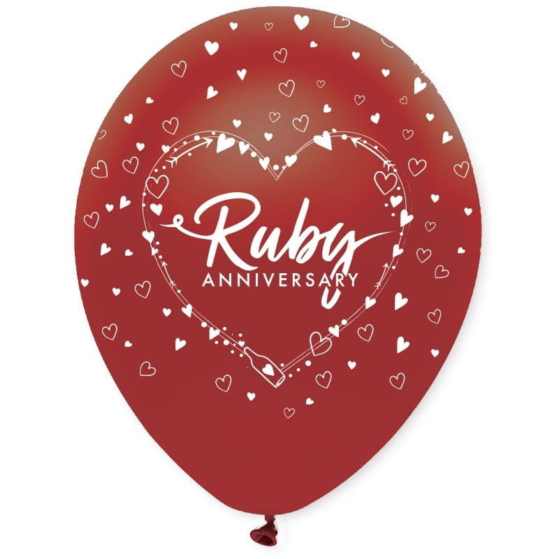 Balony lateksowe na rubinową rocznicę ślubu 30cm