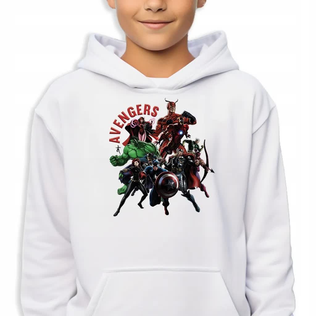 Bluza Dziecięca Z Kapturem Bawełniana Marvel Avengers -128Cm (7 - 8) Wzory