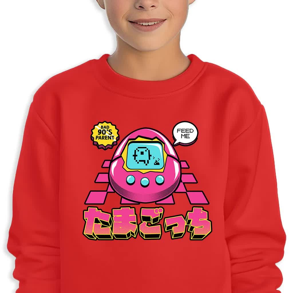 Bluza Dziecięca Czerwona Różowe Tamagochi Mix Wiele Wzorów -104 Cm (3-4)