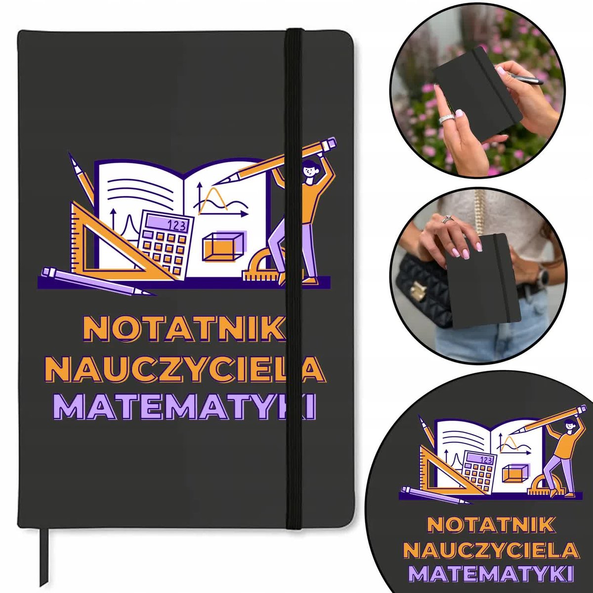 NOTES PLANER A5 CZARNY DLA NAUCZYCIELA MATEMATYKI