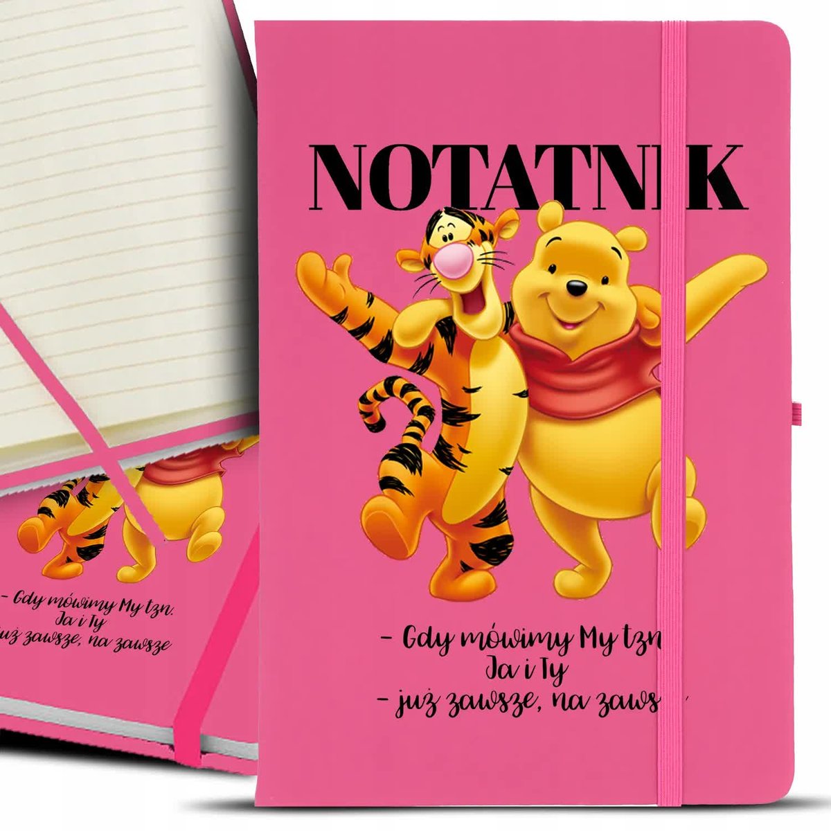 Notes Notatnik Bujo A5 Róż CYTATY PUCHATKA Wzory