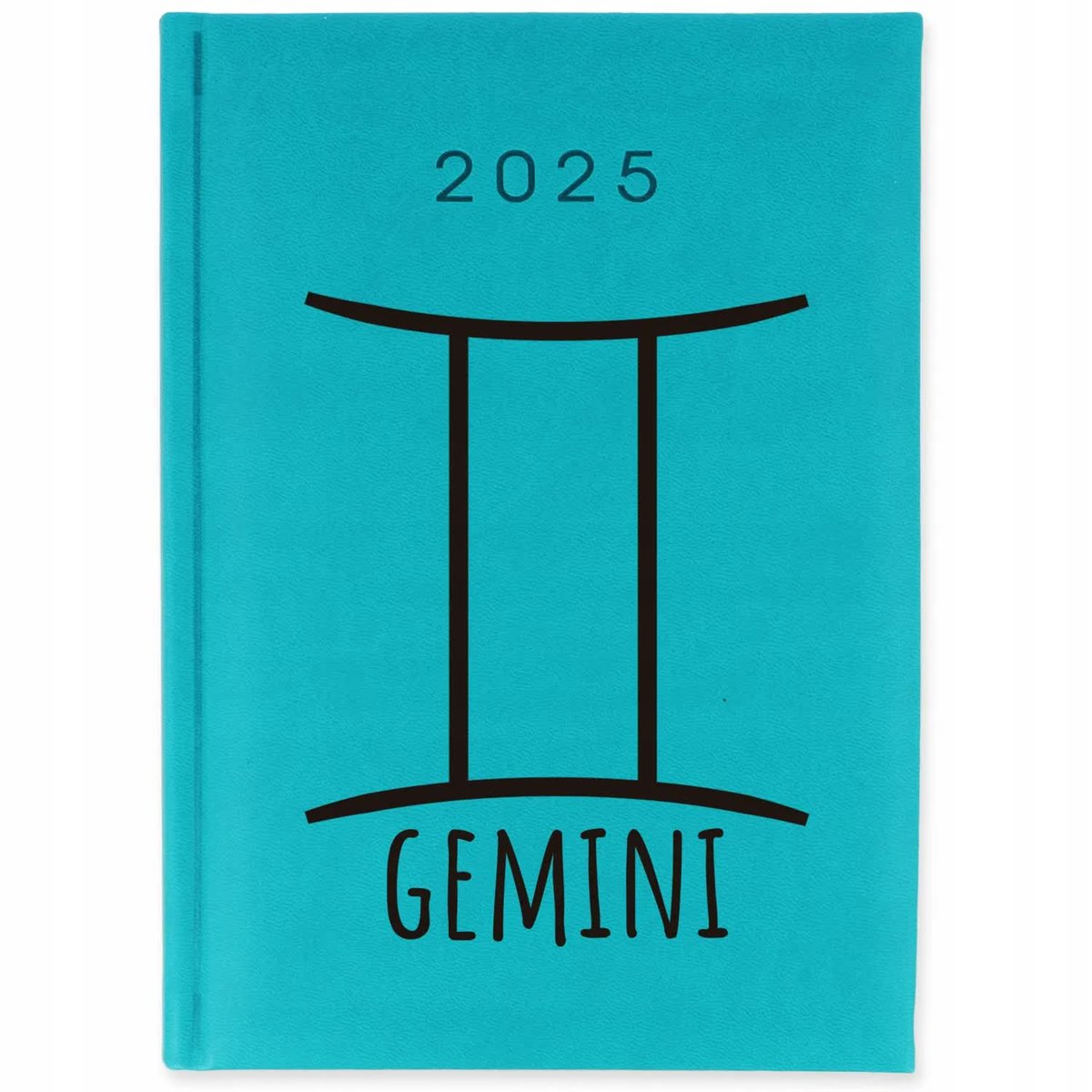 Kalendarz A5 2025 Turkusowy GEMINI BLIŹNIĘTA Zodiak Horoskop Wz