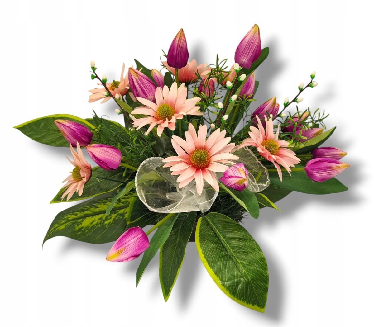 WIOSENNY STROIK NA CMENTARZ MISA Z OBCIĄŻENIEM TULIPANY