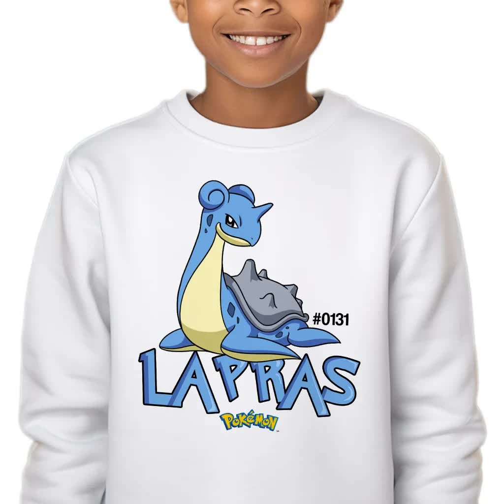 Bluza Dziecięca Biała Bez Kaptura Super Prezent Dla Dziecka Lapras 128 Wz