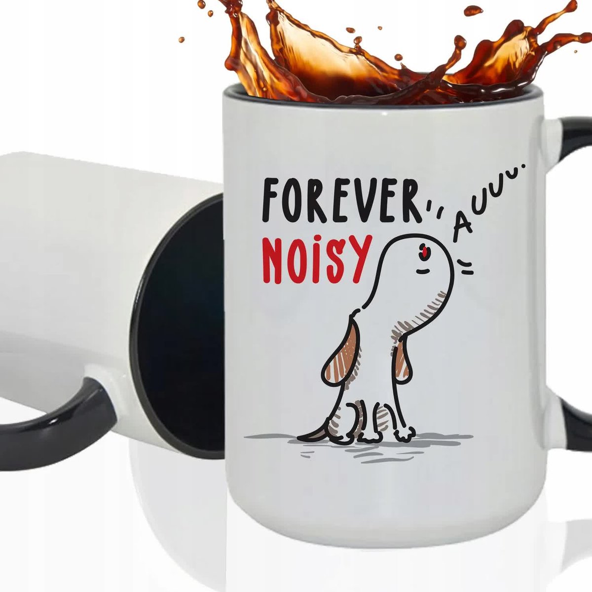 Kubek XXL CZARNY Prezent Na Urodziny Miłośnika Snoopy FOREVER NOISY Wzory