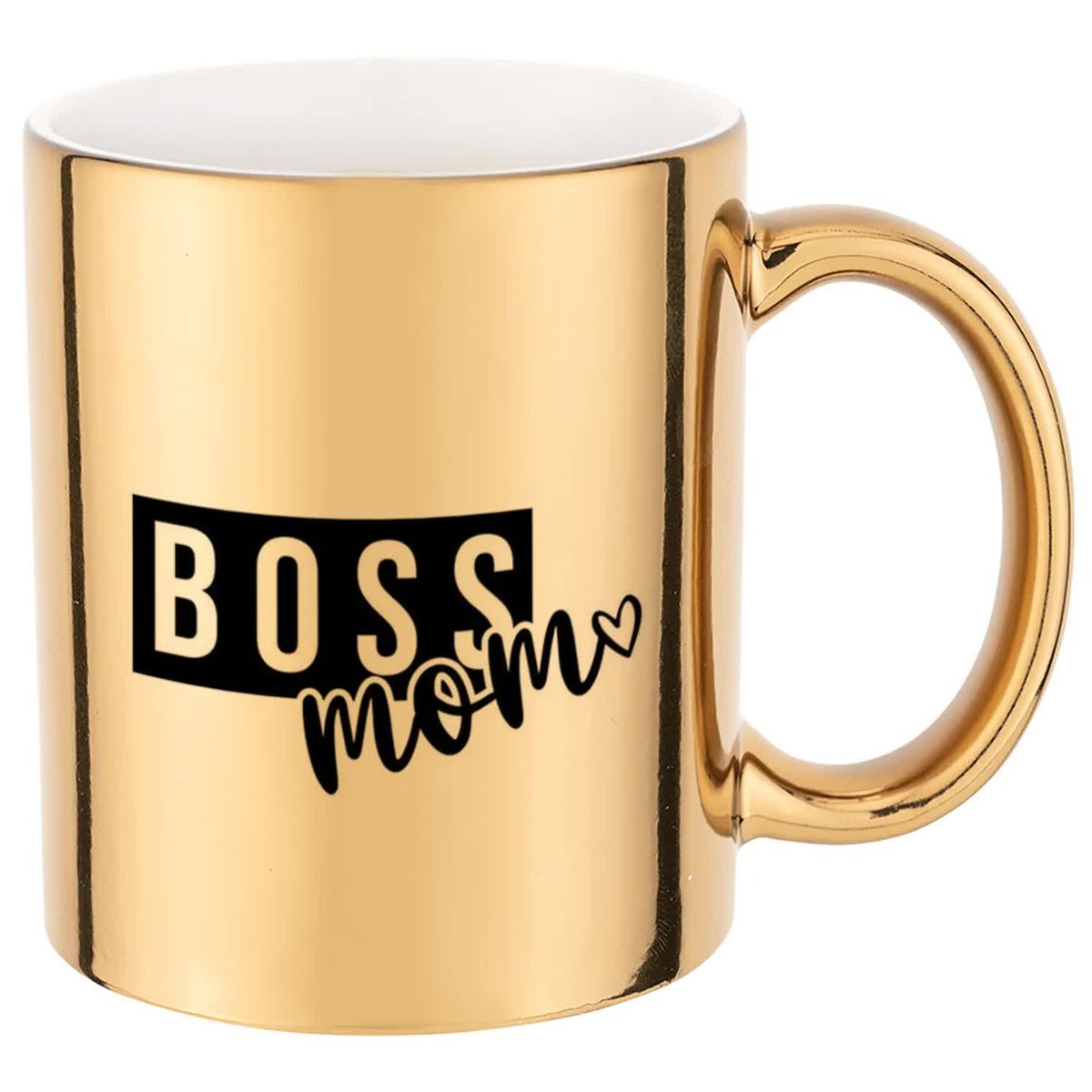 KUBEK ZŁOTY PREZENT BOSS MOM WYSOKIEJ JAKOŚCI NADRUK MOCNE HARDCOROWE WZORY