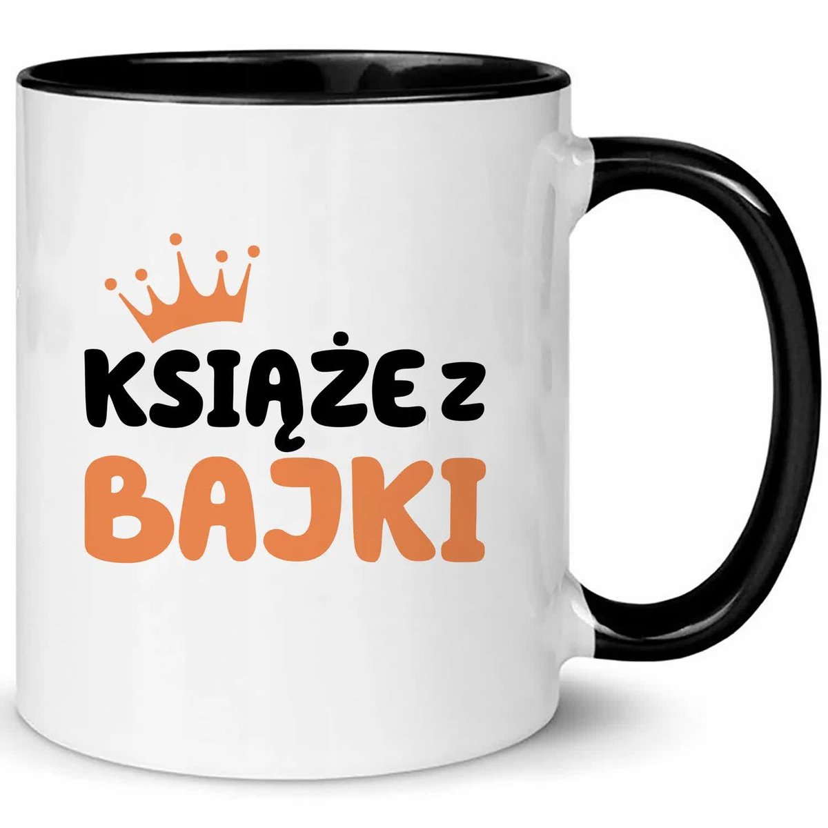 Kubek Biało Czarny KSIĄŻE Z BAJKI Na Prezent Do Pracy Zabawne Wzory