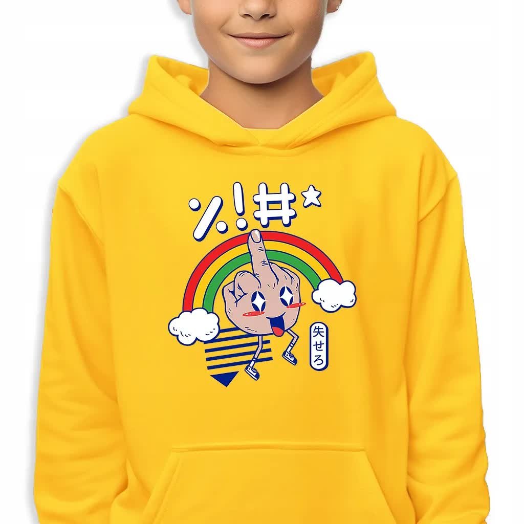 Bluza Dziecięca Z Kapturem 140 Cm Rainbow Wysoka Jakość Mix Wiele Wzorów
