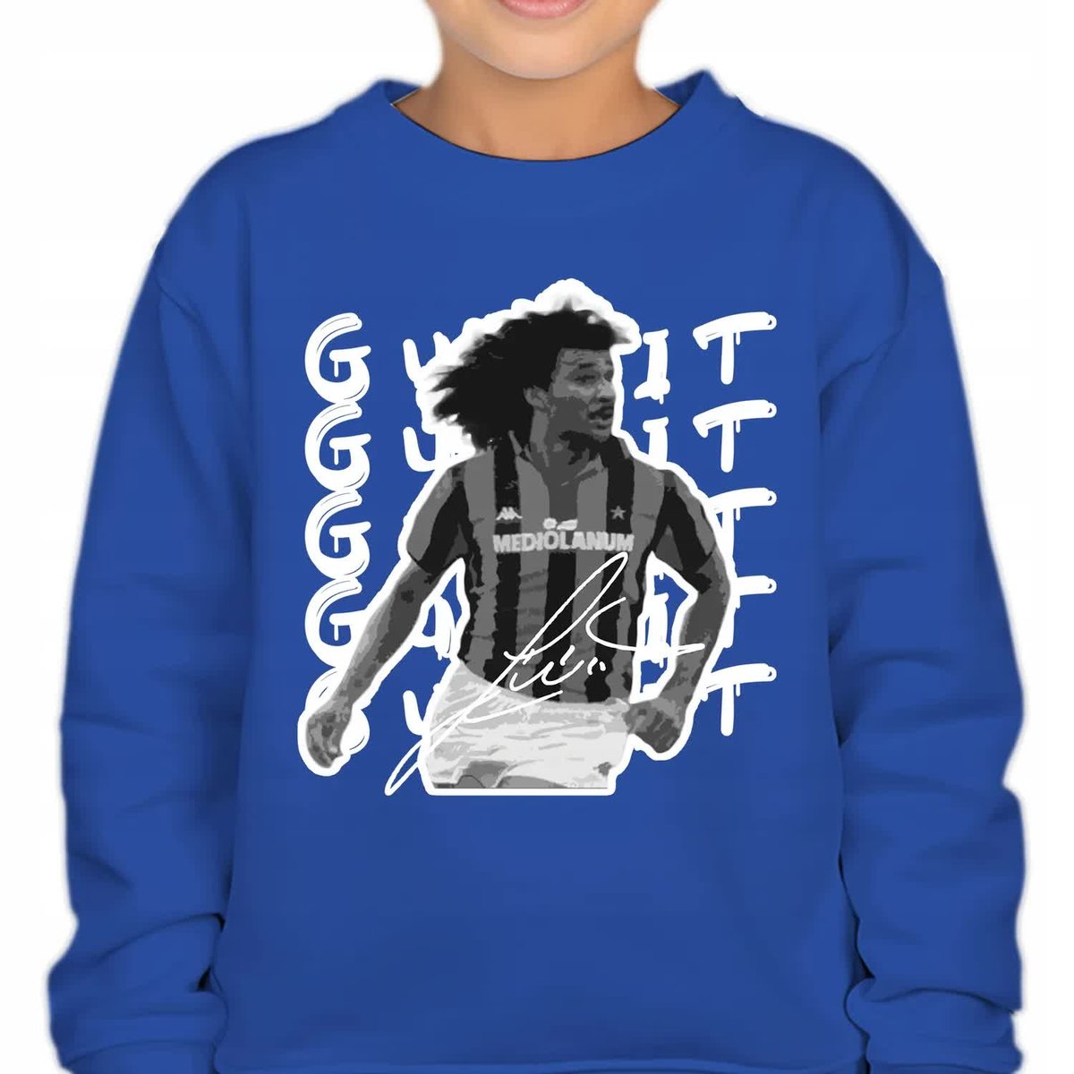 Bluza Bluzka Dziecięca Kids 104 Ciemny Niebieski Piłka Nożna Football Wzory