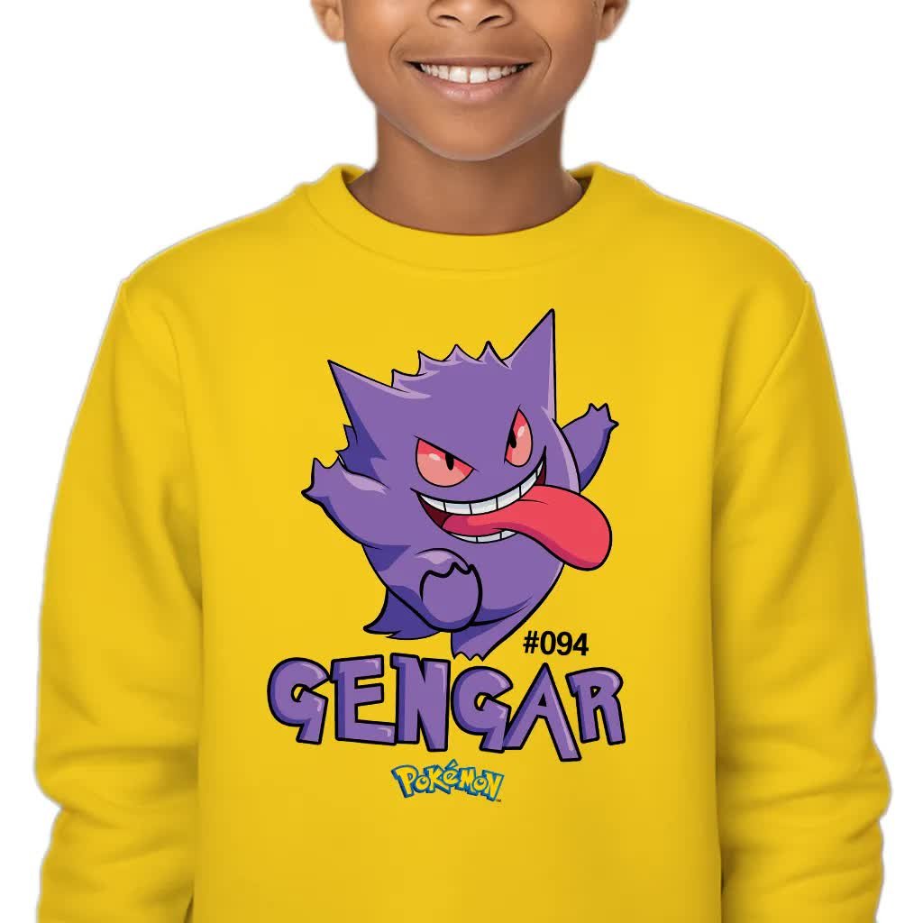 Bluza Dziecięca Żółta Bez Kaptura Super Prezent Dla Dziecka Gengar 164 Wz