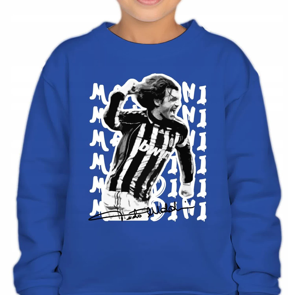 Bluza Kids Bluzka Dziecięca 164 Ciemny Niebieski Maldini Piłka Nożna Wzory