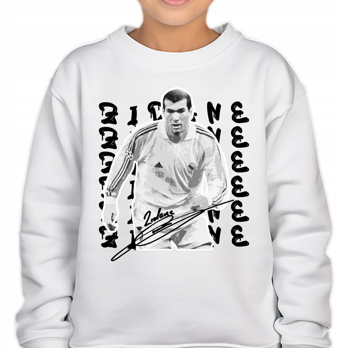 Bluza Bluzka Dziecięca 116 Cm Biały Zidane Real Madryt Piłka Wiele Wzorów