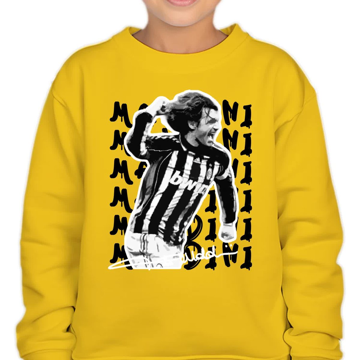 Bluza Bluzka Dziecięca Roz.164 Cm Żółty Ac Milan Maldini Piłka Wiele Wzorów