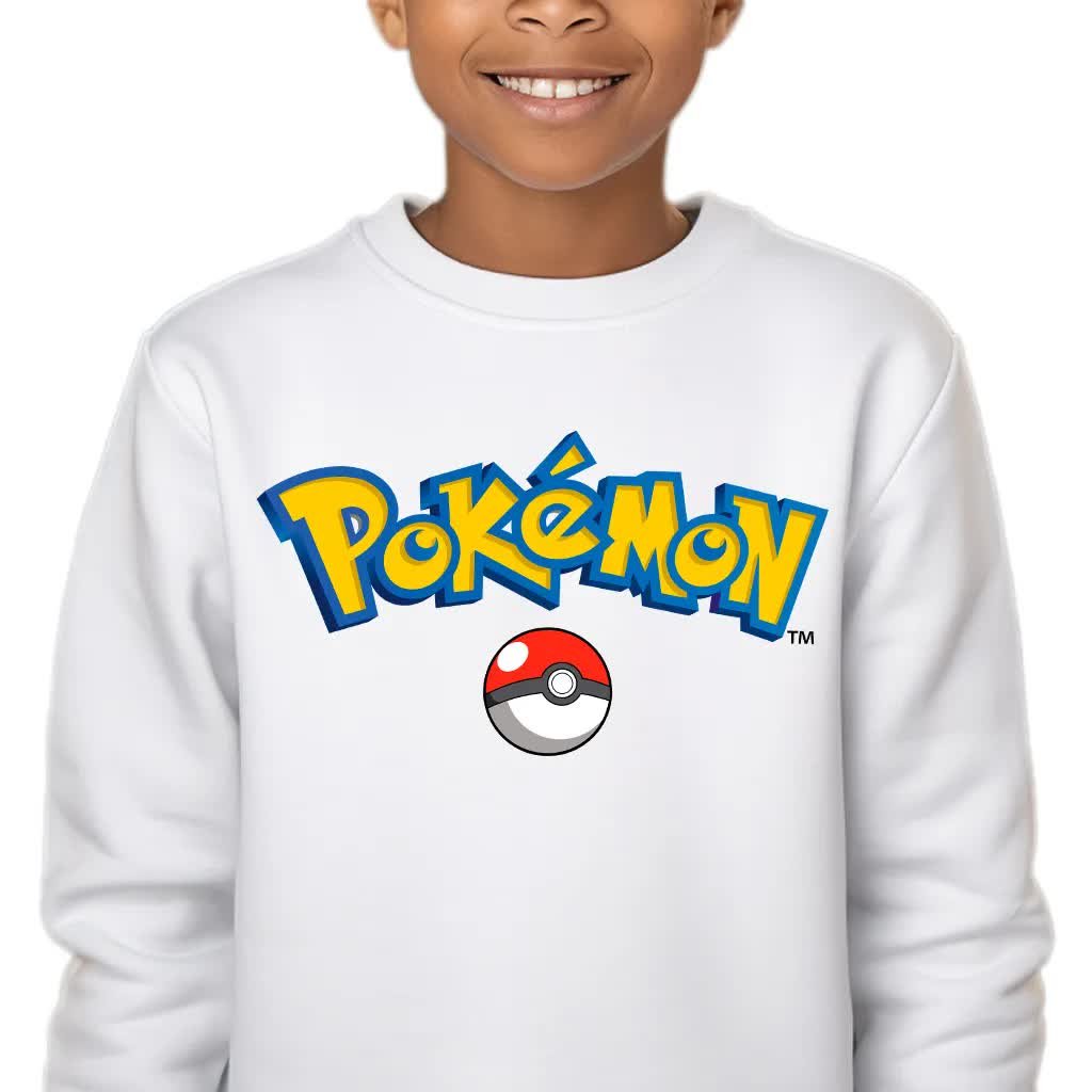 Bluza Dziecięca Biała Bez Kaptura Super Prezent Dla Dziecka Pokemon 152 Wz