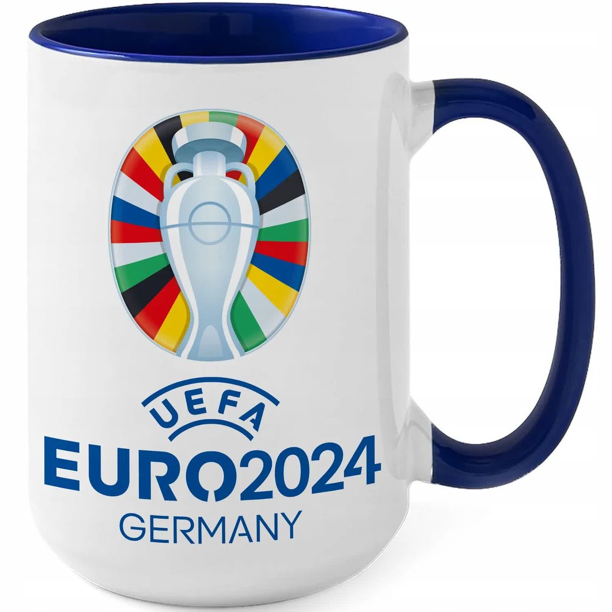 Kubek DUŻY XXL Granatowe Ucho i Wnętrze UEFA EURO 2024 Dla Kibica