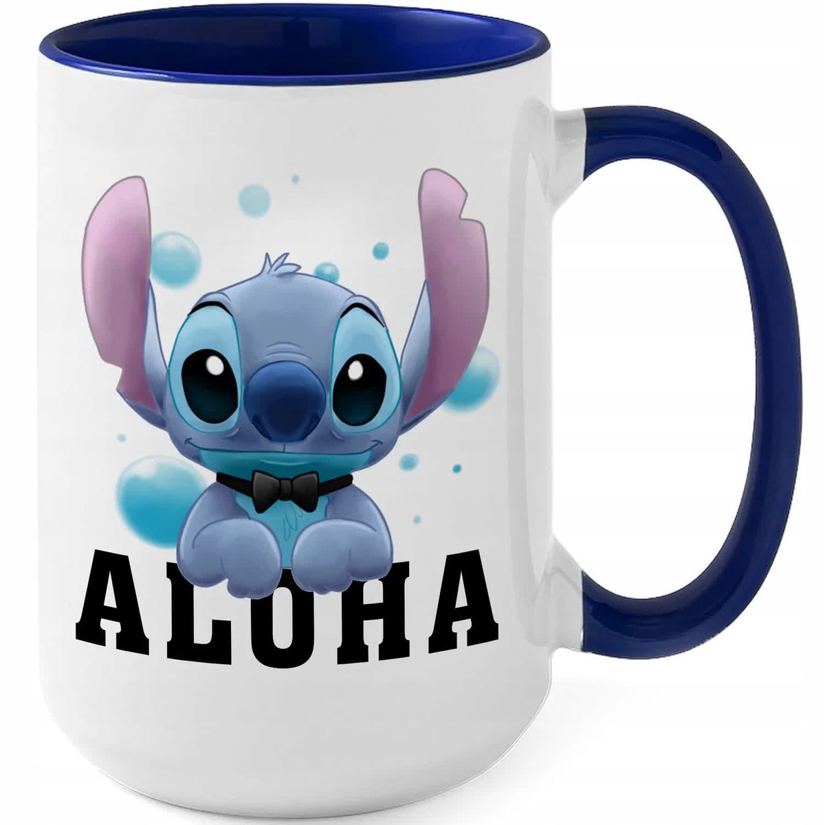 Kubek XXL Granatowy ALOHA LILO I STICH Prezent Dla Fana Lilo i Stich Wzory