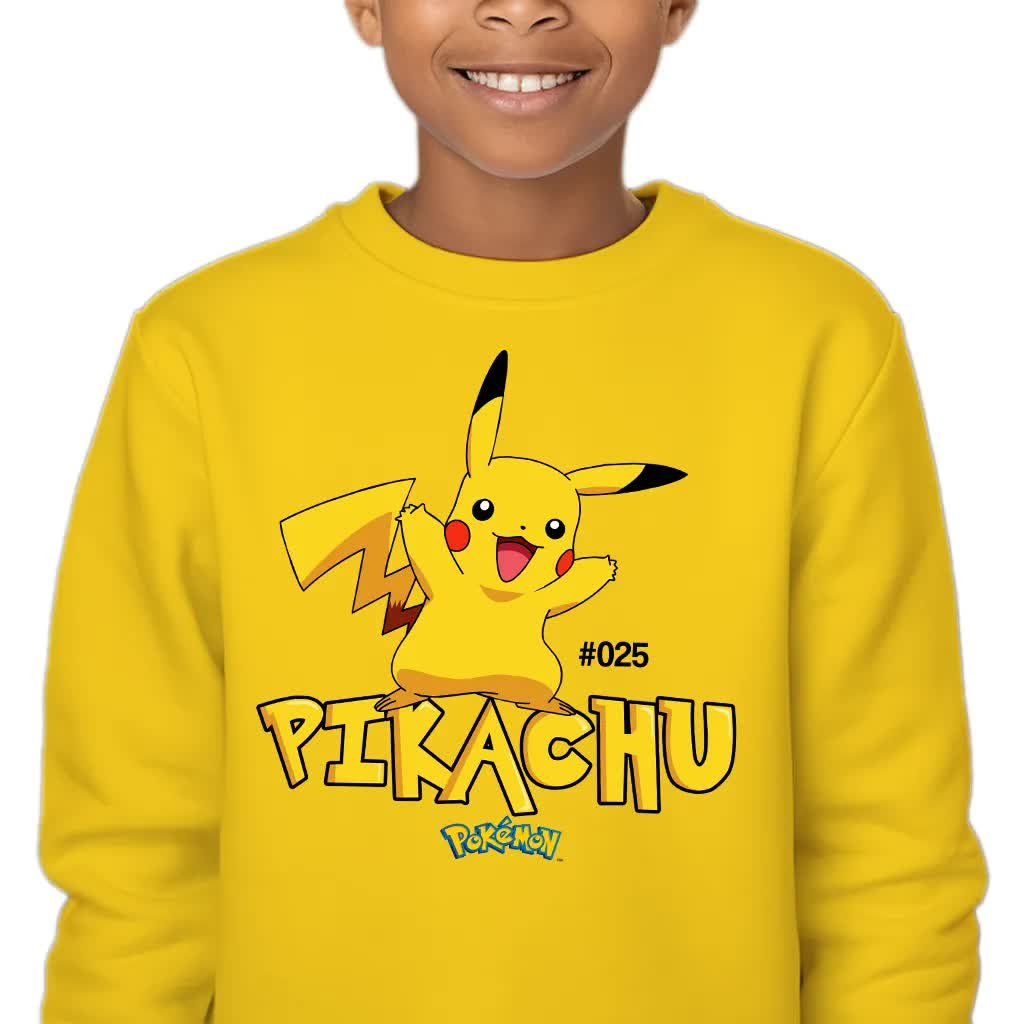 Bluza Dziecięca Żółta Bez Kaptura Super Prezent Dla Dziecka Pikachu 164 Wz