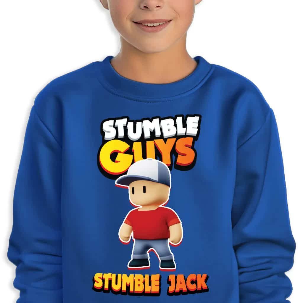 Bluza Dziecięca Niebieska Wiele Wzorów Stumble Jack Postaci Z Gier - 116Cm