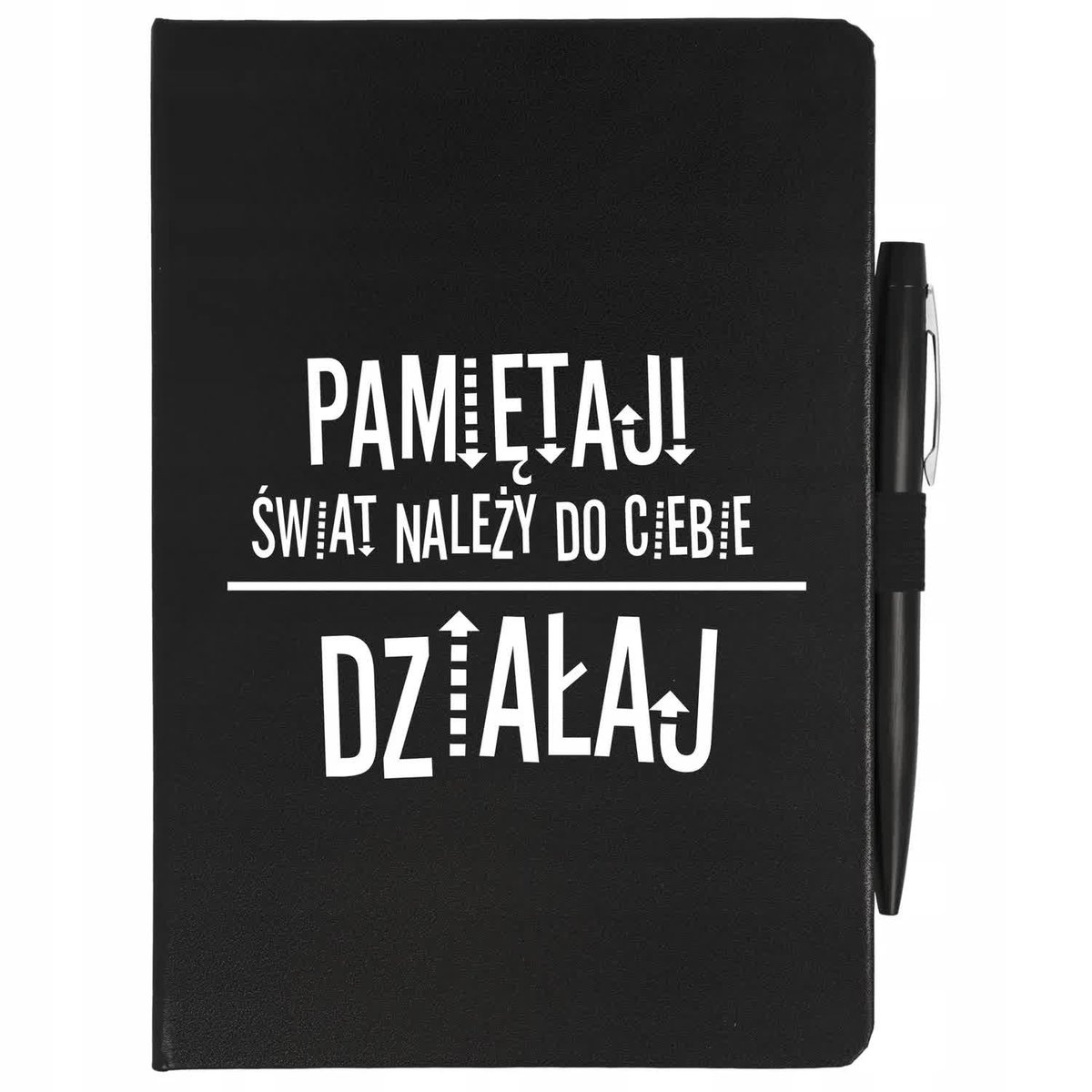 NOTES A5 + DŁUGOPIS CZARNY ZESZYT CYTAT MIX WZORÓW