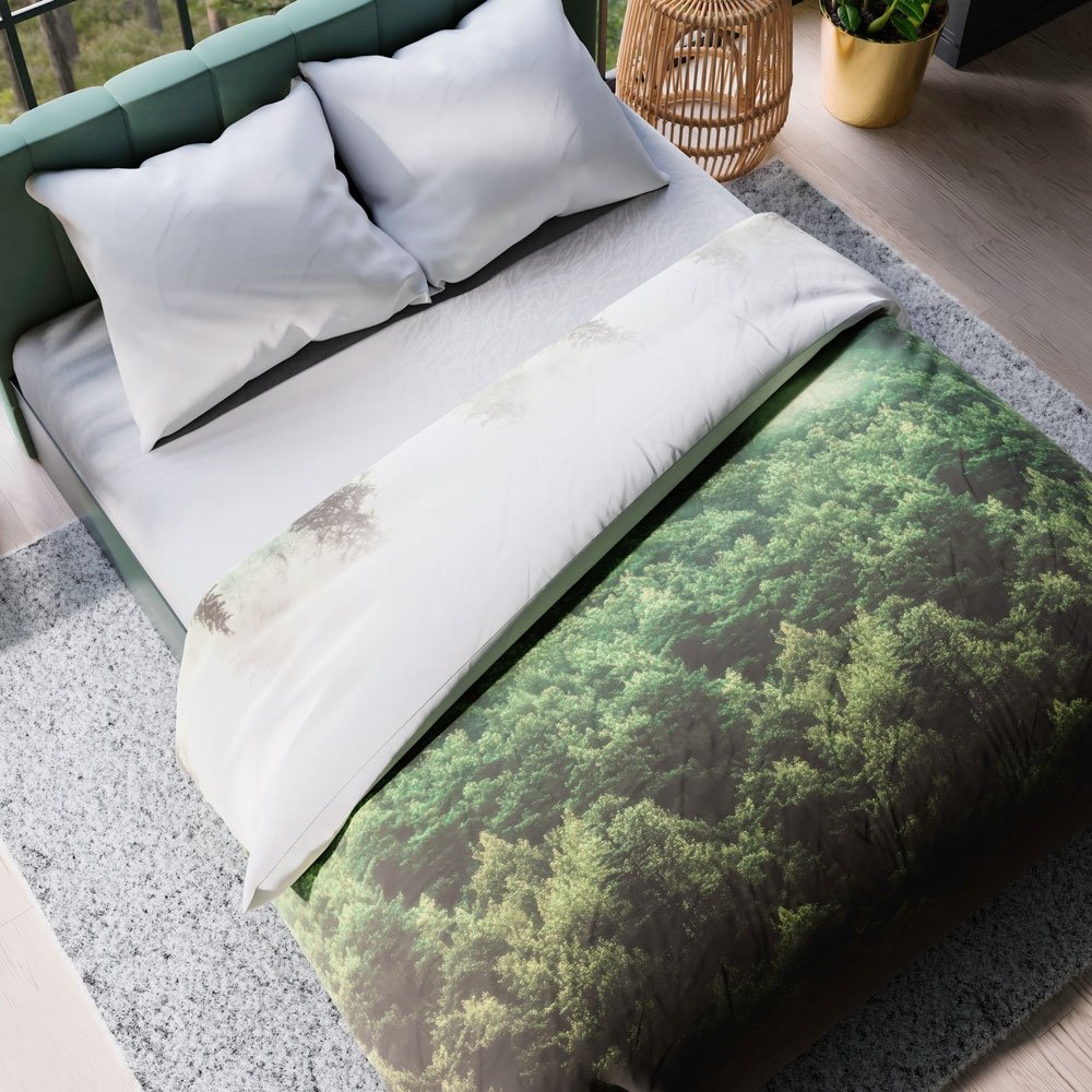 Komplet pościeli z bawełny satynowej 160x200 cm, Forest
