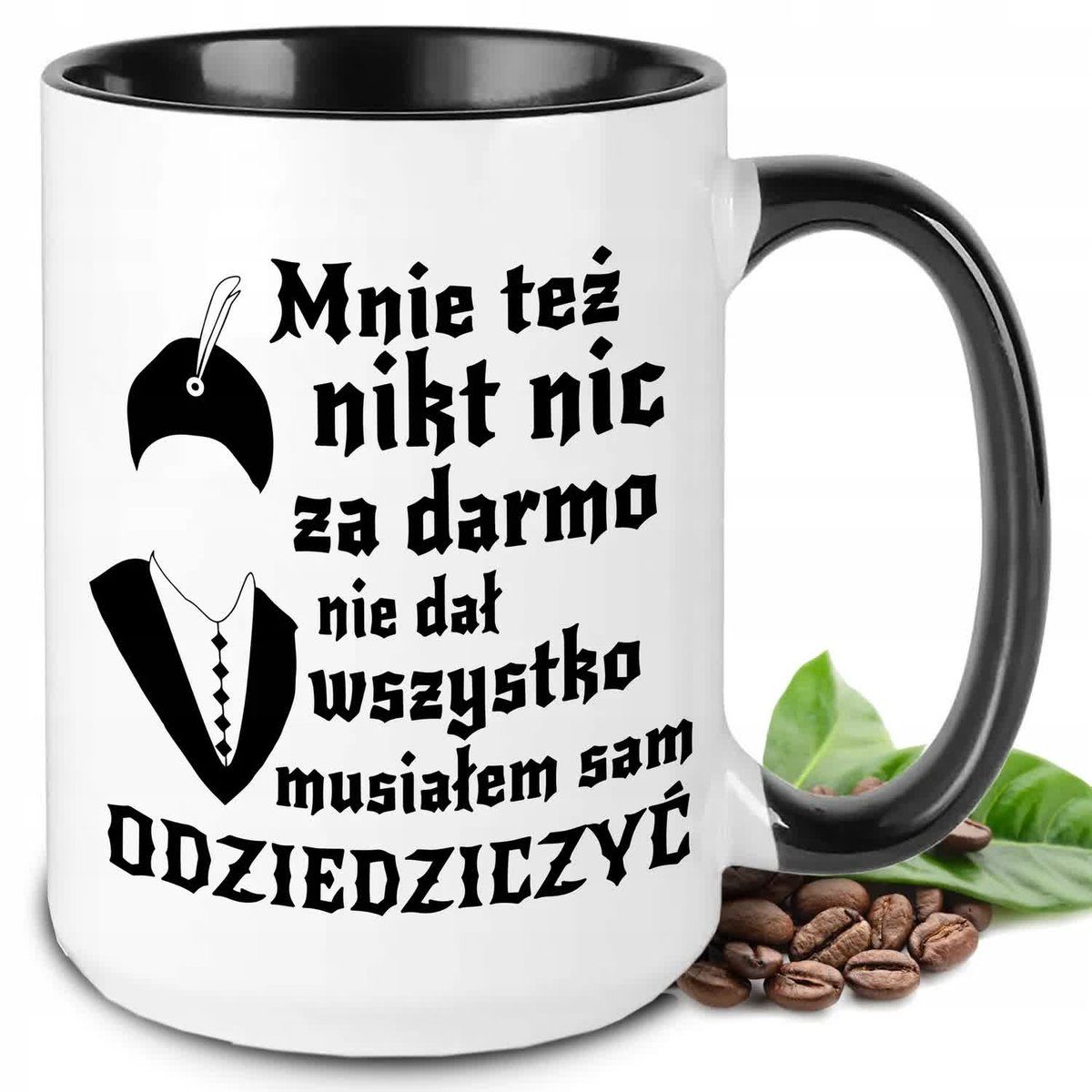 KUBEK XXL BIAŁY NA PREZENT Z SERIALU 1670 WSZYSTKO MUSIAŁEM ODZIEDZICZYĆ WZ