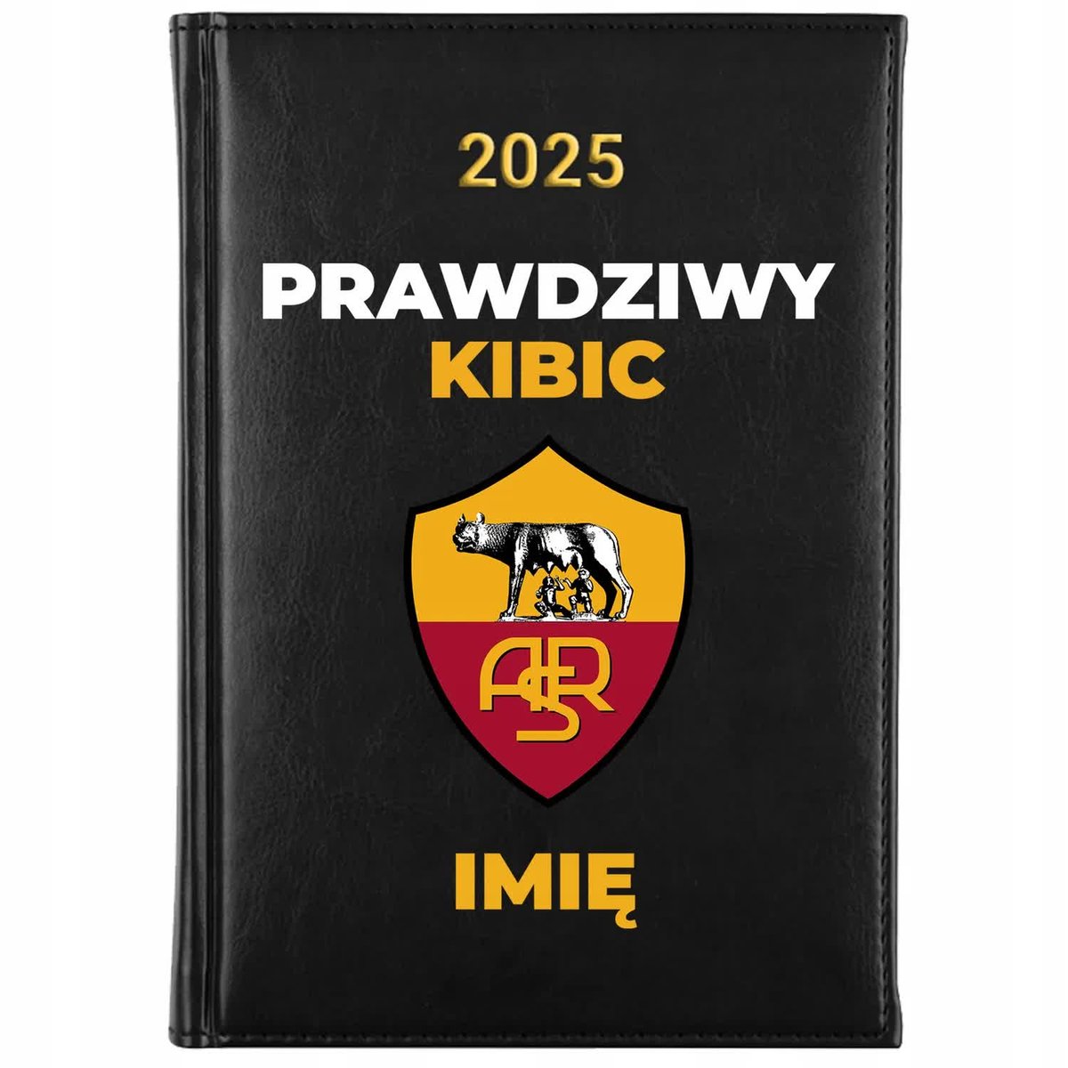 Kalendarz Książkowy A5 2025 AS ROMA *TWOJE IMIĘ* Prezent Dla Kibica Wzory