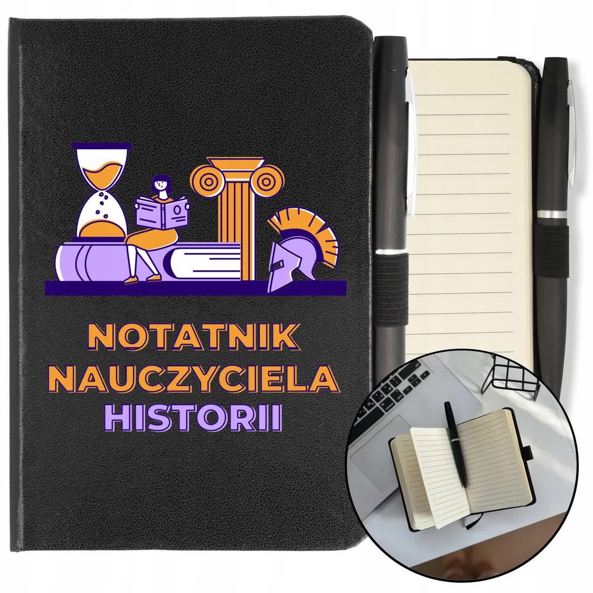 NOTES + DŁUGOPIS DLA NAUCZYCIELA HISTORII A6 CZAR
