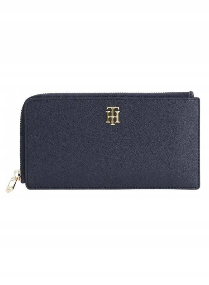 Tommy Hilfiger portfel skóra ekologiczna niebieski NEW CASUAL SLIM WALLET