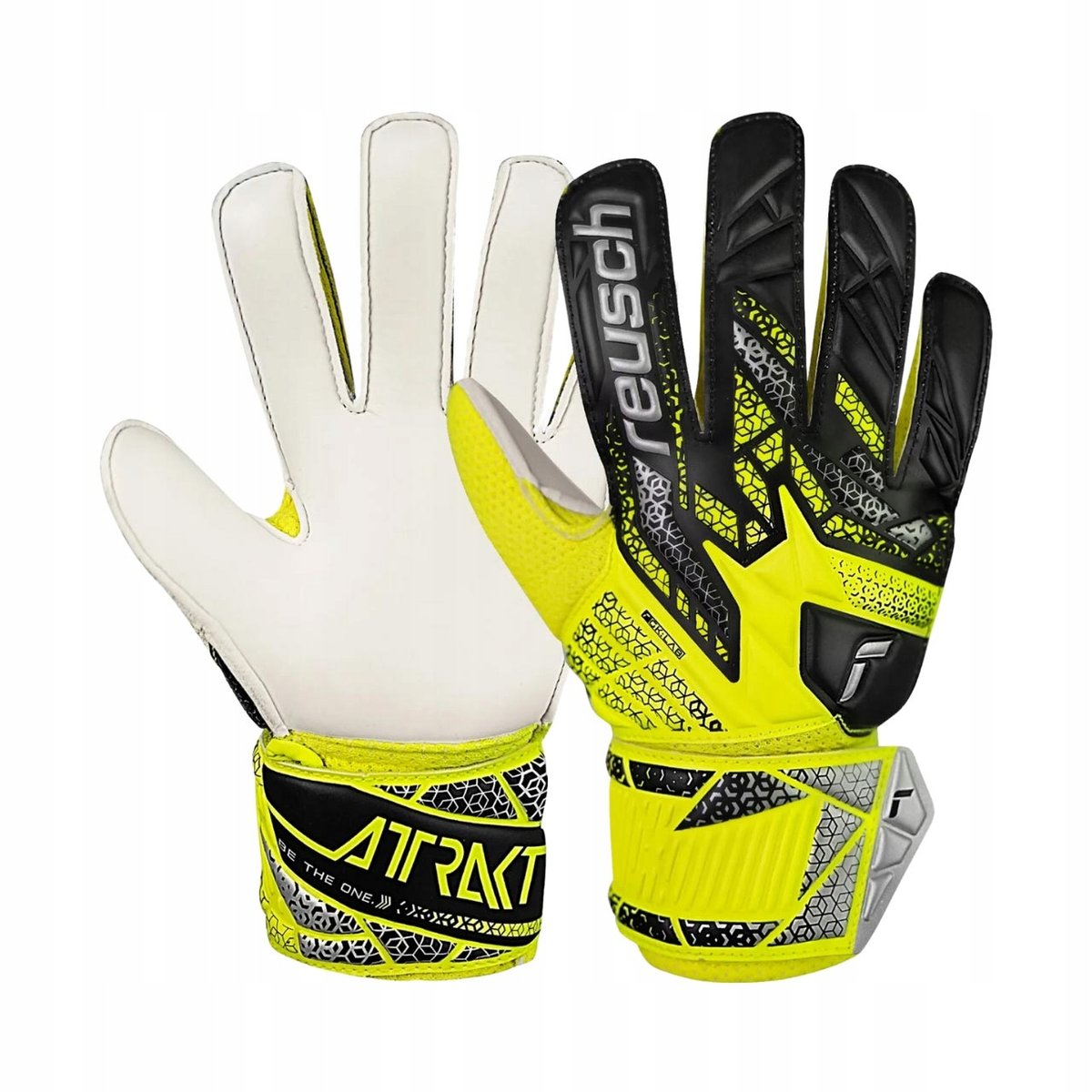 Rękawice bramkarskie Reusch Attrakt Solid Junior żółto-czarne 5572515 2014, rozmiar 6