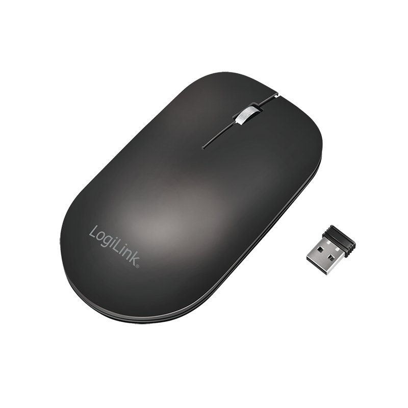 LogiLink - 2,4 GHz, Czarna, Ergonomiczna, USB-A, ID0210
