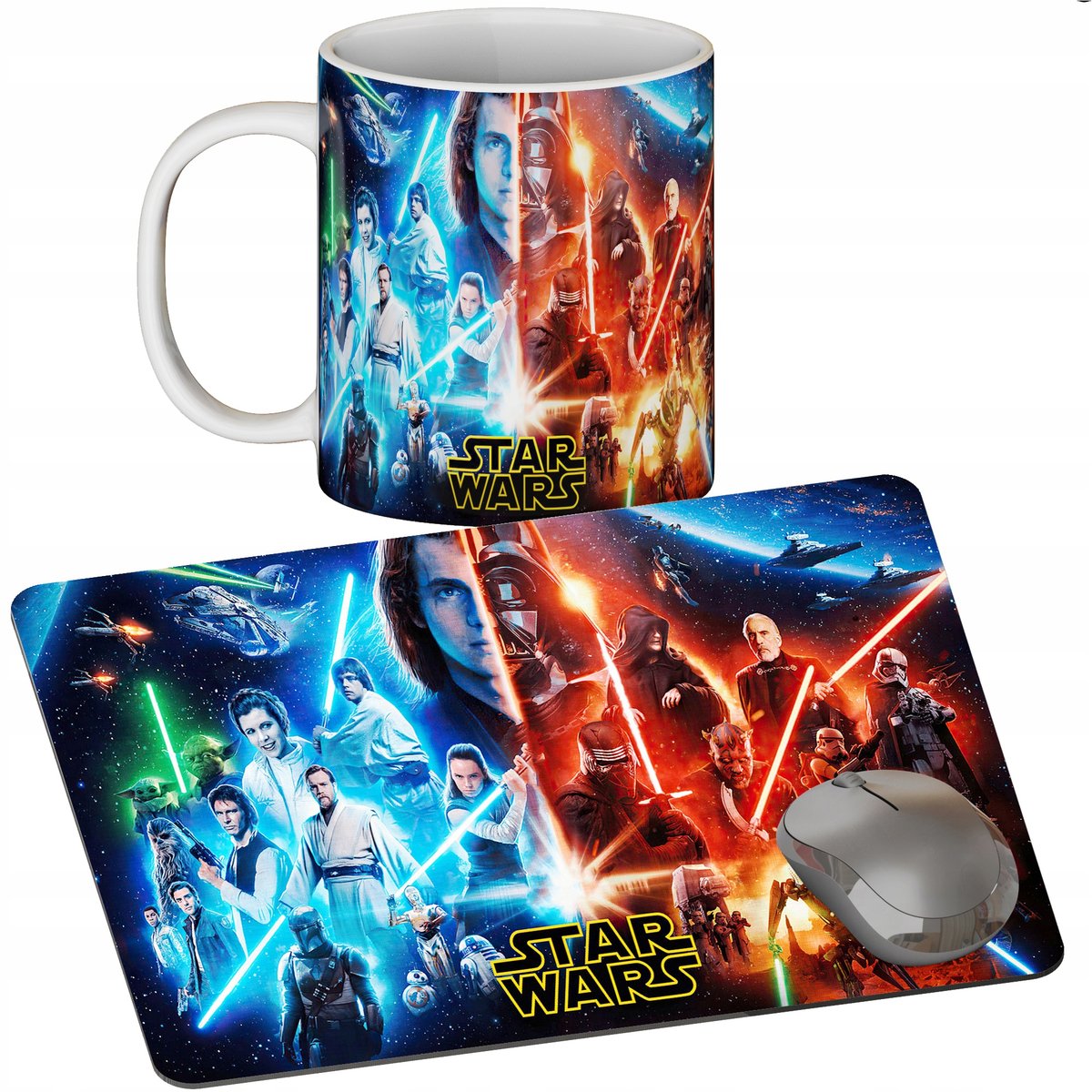 Zestaw Kubek + Podkładka - Star Wars Vader - Prezent Wiele Wzorów + Imię