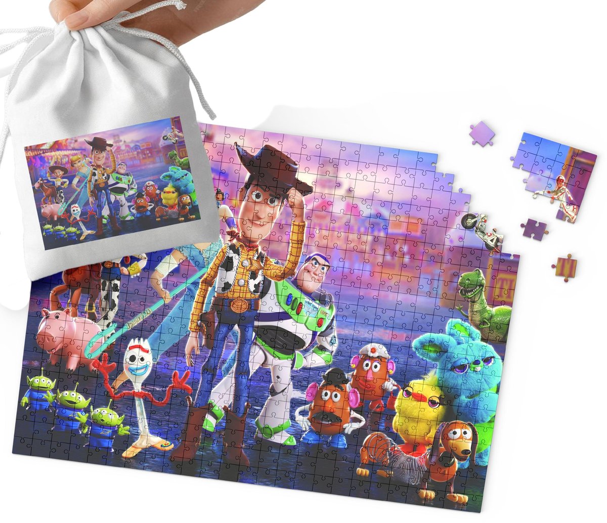 Puzzle - Toy Story Wzory Dla Dzieci Prezent Na Święta 96El + Woreczek