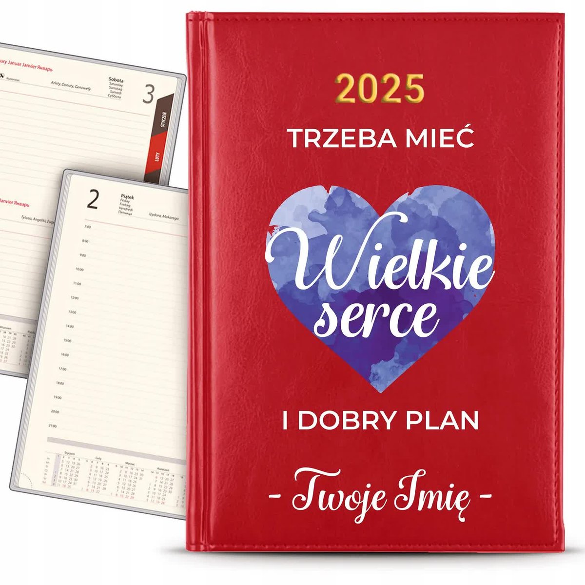 KALENDARZ 2025 Książkowy CZERWONY Planer Dla Wychowawcy Dedykowany KREATOR