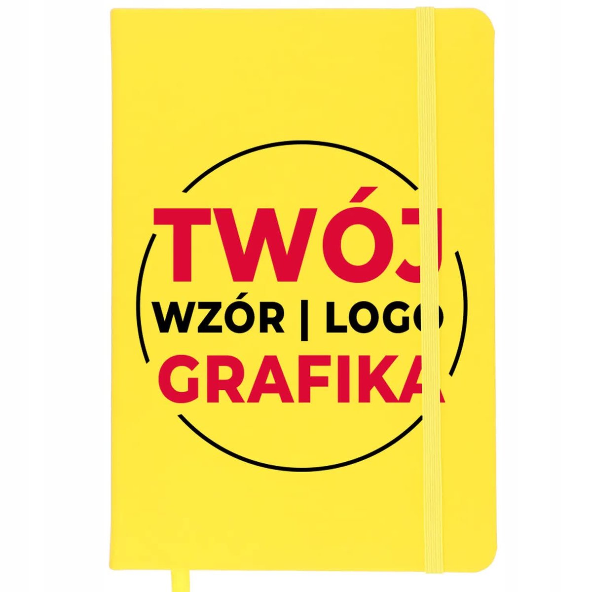 Notes ŻÓŁTY W Linię A5 TWOJE LOGO GRAFIKA ZDJĘCIE
