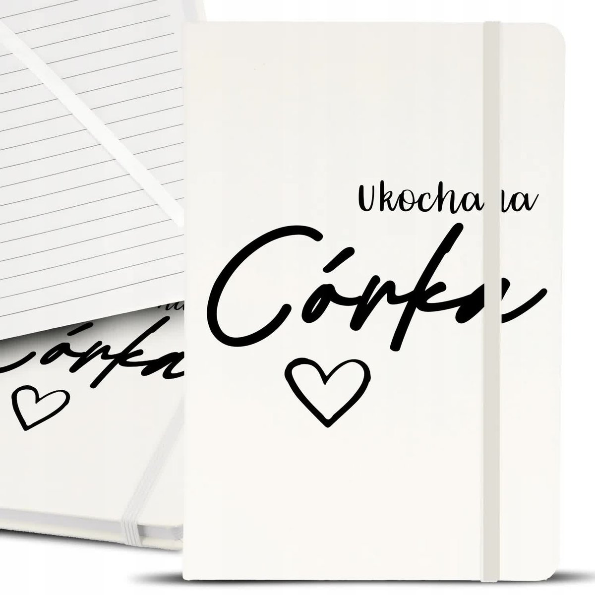 Notatnik Planer A5 Biały Dla UKOCHANEJ CÓRKI Wzory