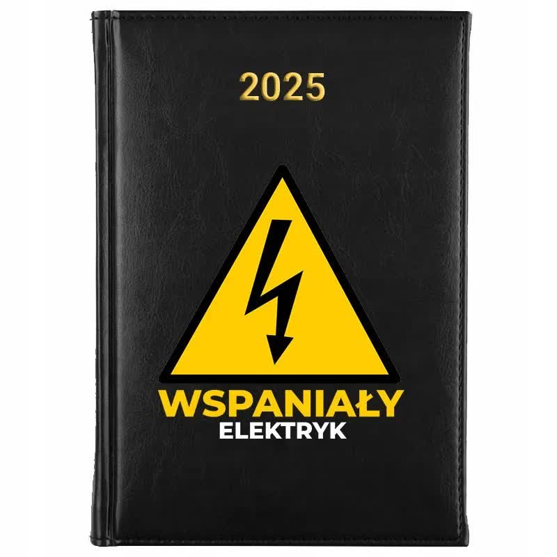 Kalendarz Książkowy A5 2025 WSPANIAŁY ELEKTRYK Terminarz Planer Notes Wzory