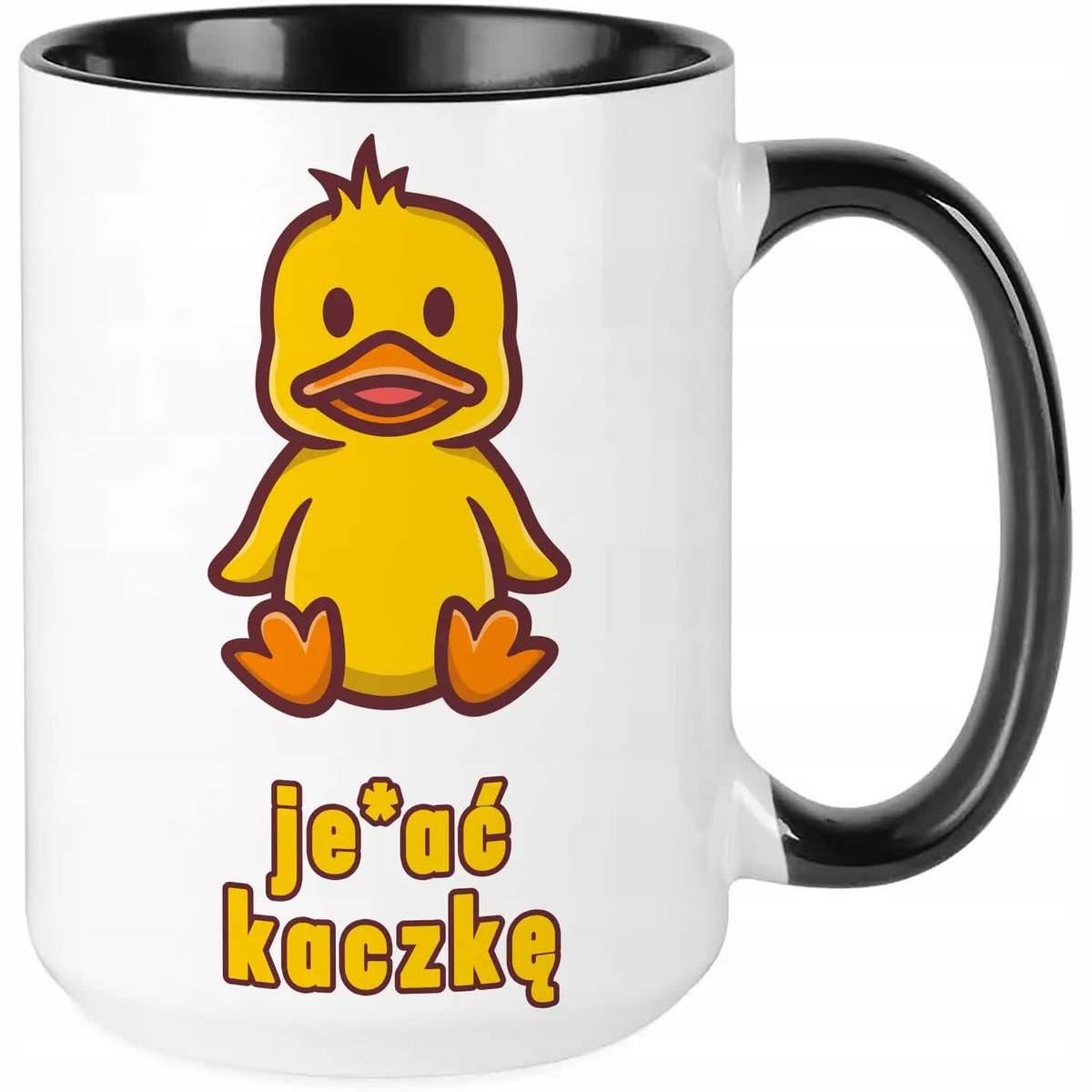 Kubek DUŻY Czarny JEB*Ć KACZKĘ Na Zabawny Prezent Wiele Wzorów