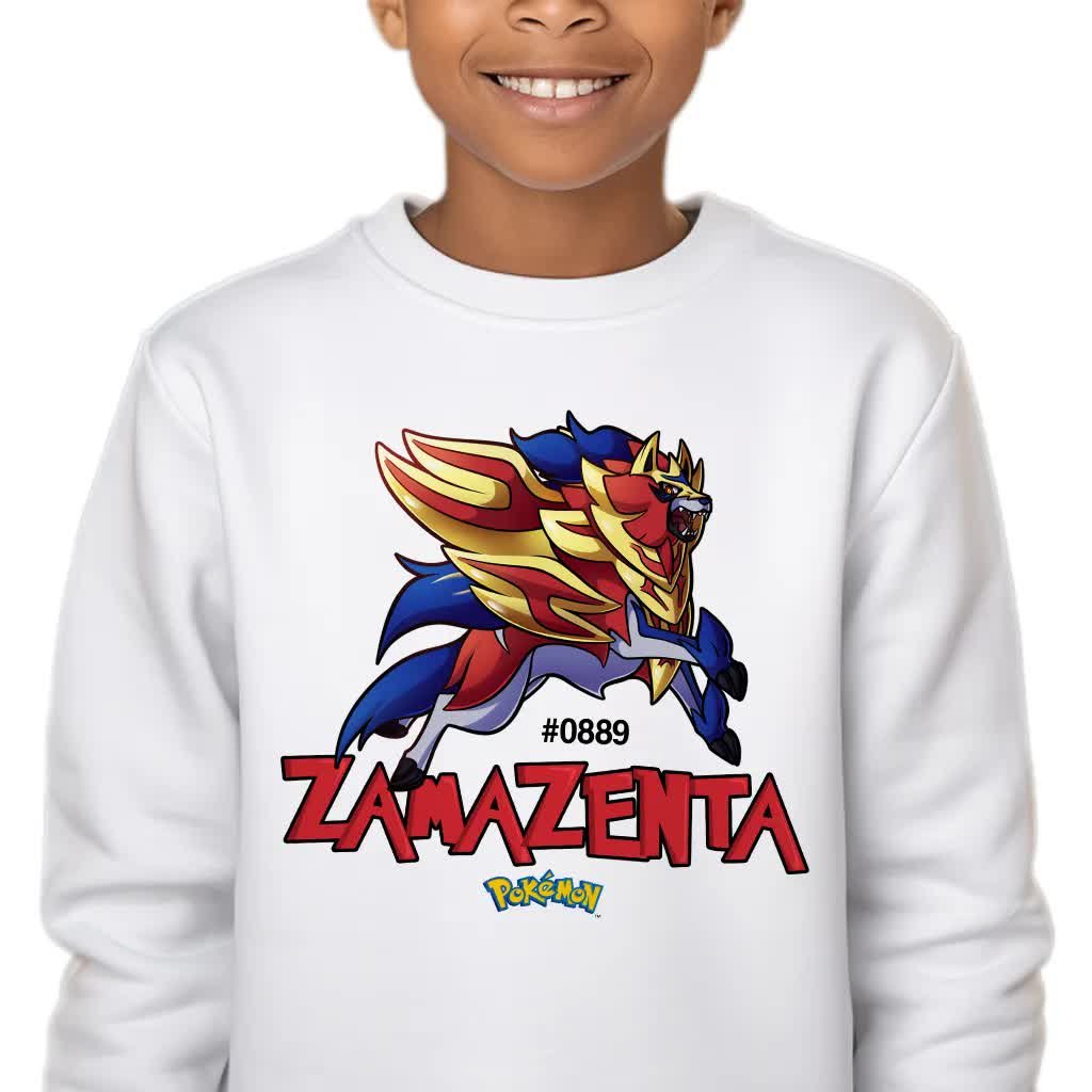 Bluza Dziecięca Biała Bez Kaptura Prezent Dla Dziecka Zamazenta 128 Wzory