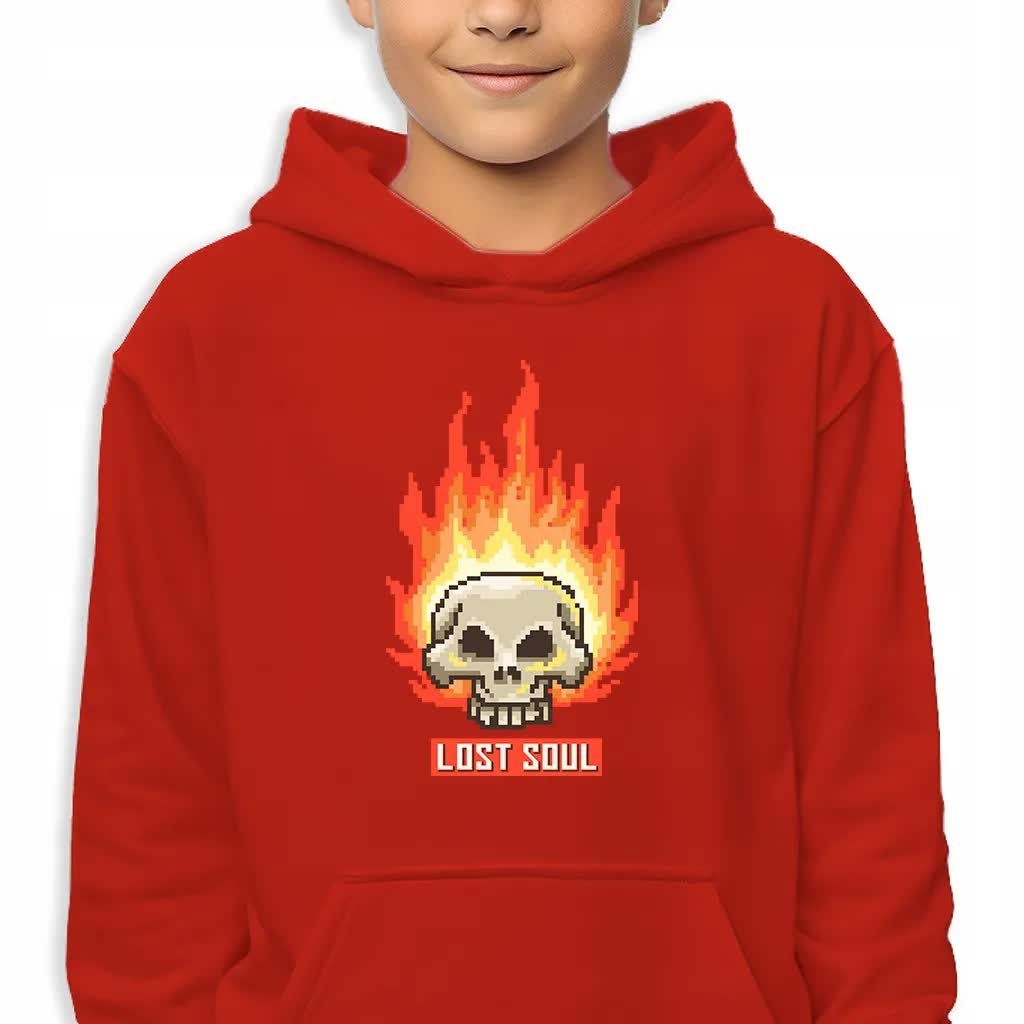 Bluza Dziecięca Z Kapturem Lost Soul Mix Wielu Wzorów -128 Cm (7-8)