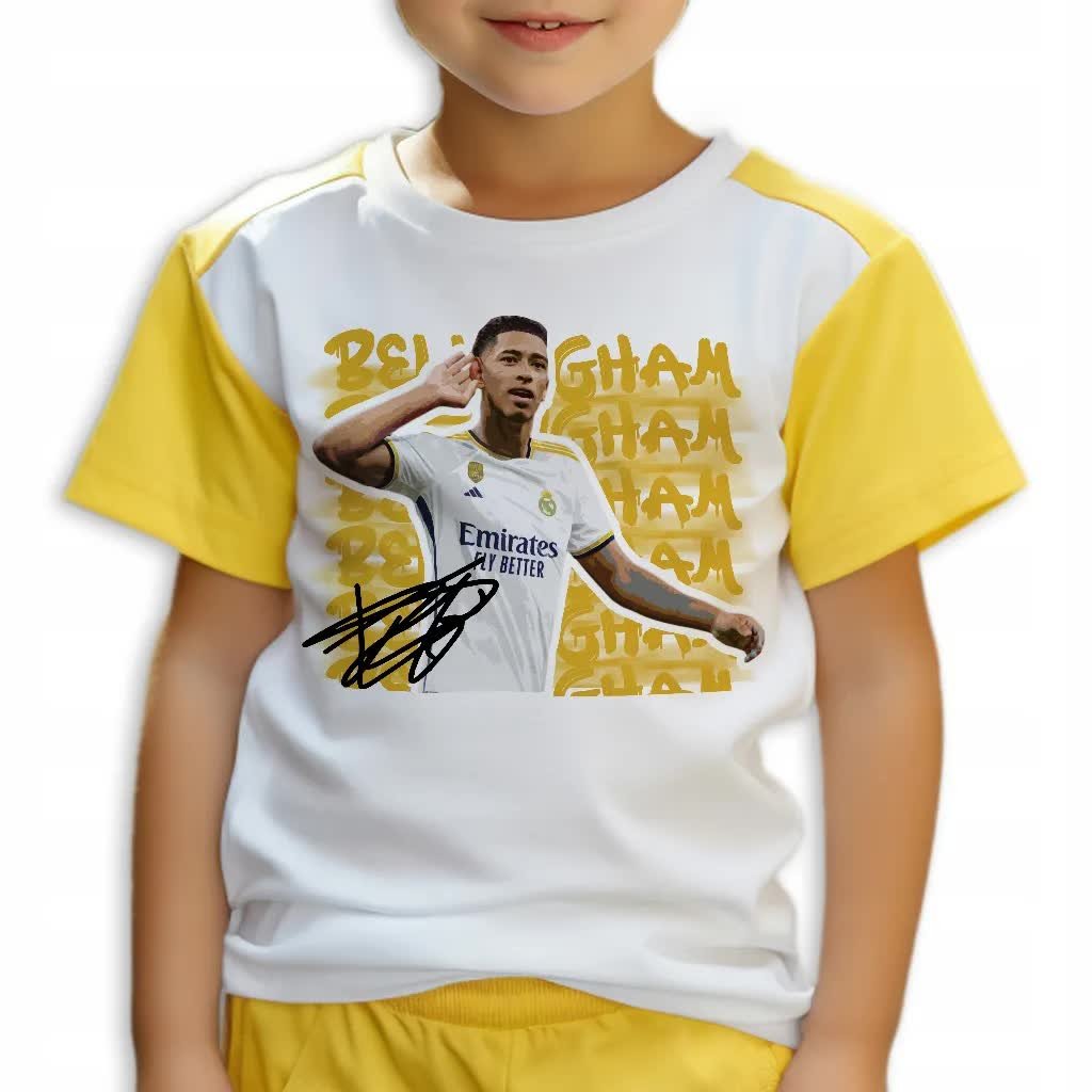 Piżama Dziecięca JUDE BELLINGHAM Koszulka + Spodnie Piłkarskie WZORY 110 cm